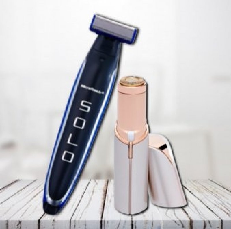 Pack Micro Touch Solo Rasoir Rechargeable Eclairage à LED Intégrée + Épilateur Flawless