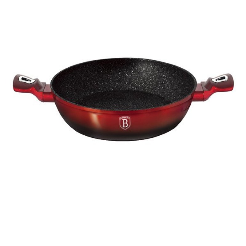 POT PEU PROFOND, 28 CM, METALLIC LINE BLACK BURGUNDY EDITION BH-1626