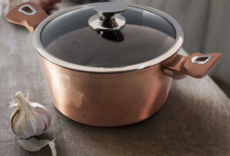 BERLINGER HAUS METALLIC LINE BH-6191 Ensemble de 11 casseroles en granit Or rose