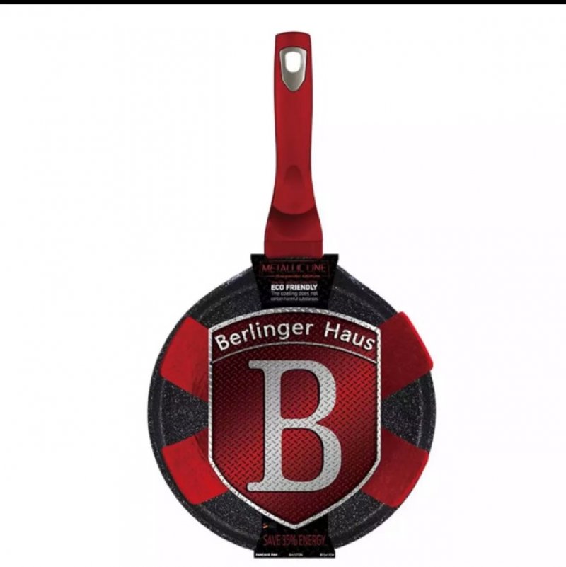 Moule à crêpes antiadhésif Berlinger Haus 25 cm - Bourgogne Metallic Line Red (BH-1272)