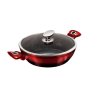 POT PEU PROFOND, 28 CM, METALLIC LINE BLACK BURGUNDY EDITION BH-1626