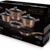 BERLINGER HAUS METALLIC LINE BH-6191 Ensemble de 11 casseroles en granit Or rose